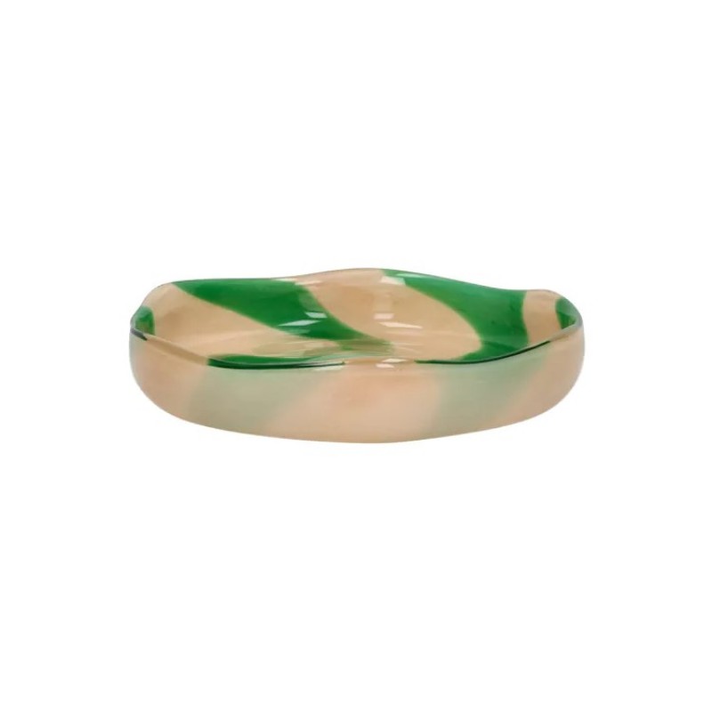 CAN BOWL GLASS GREEN 23 - CAFE, SIDE TABLES